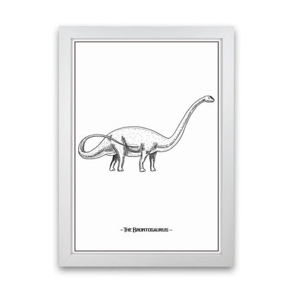 The Brontosaurus Art Print by Jason Stanley White Grain
