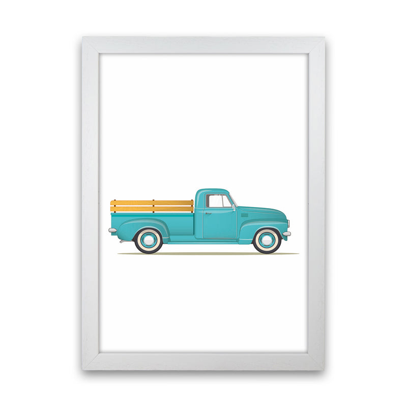 Old Trusty Pickup Art Print by Jason Stanley White Grain