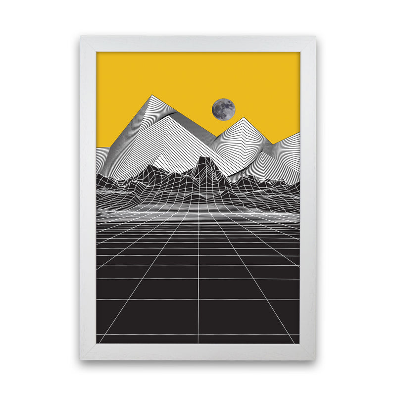 Moon Rise Yellow Art Print by Jason Stanley White Grain