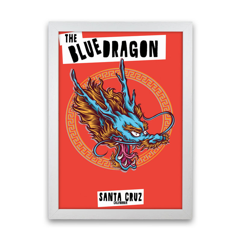 The Blue Dragon Art Print by Jason Stanley White Grain