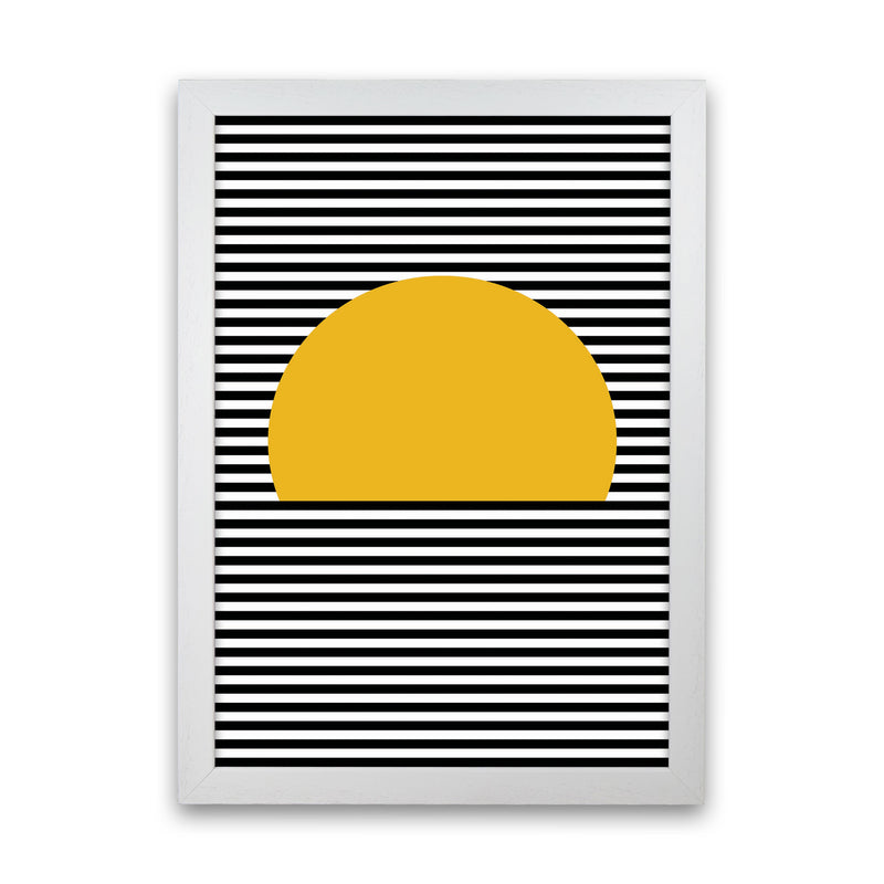Sunset Line Art Art Print by Jason Stanley White Grain