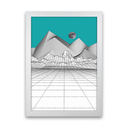 White Moon Rise Art Print by Jason Stanley White Grain