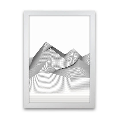 Line Mountains Art Print by Jason Stanley White Grain