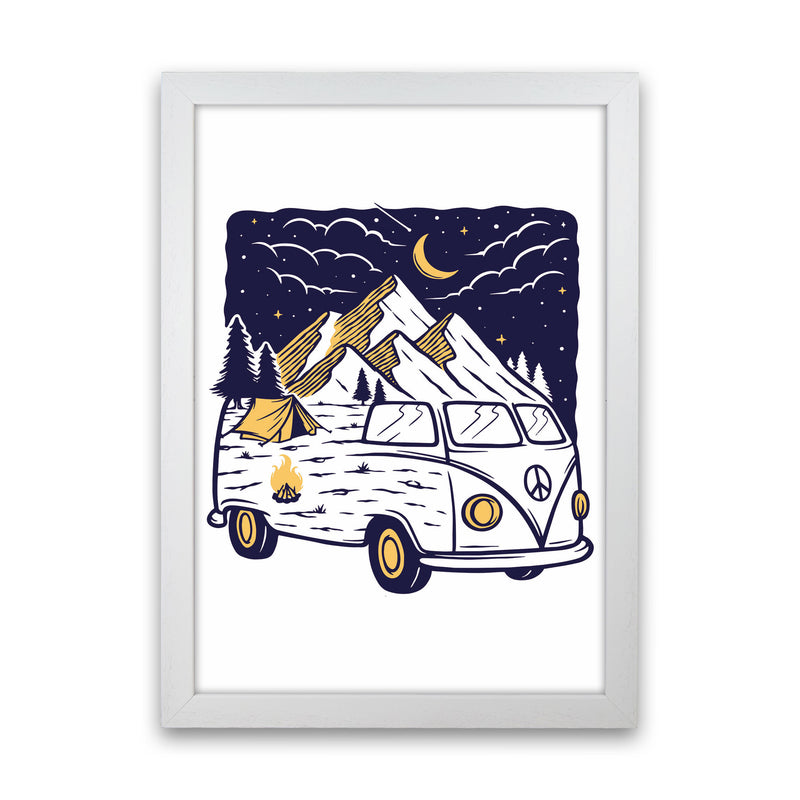 Camping Is Fun Art Print by Jason Stanley White Grain