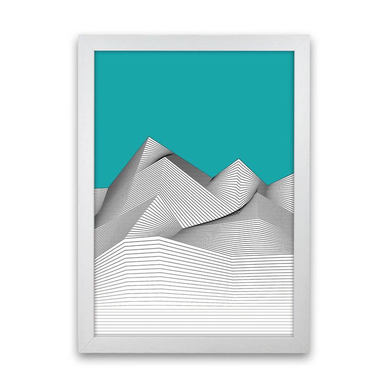 Blue Mountain Art Print by Jason Stanley White Grain