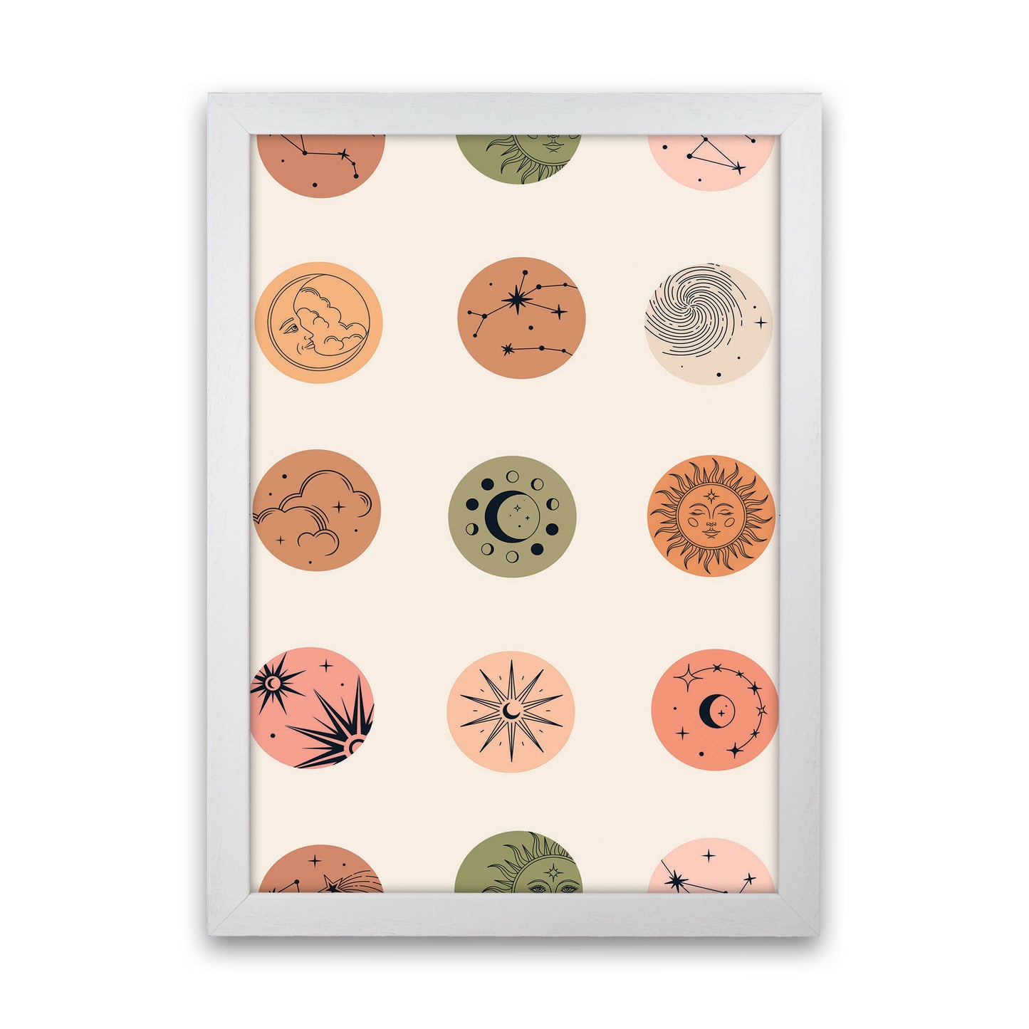 Sun And Moon Art Print by Jason Stanley White Grain