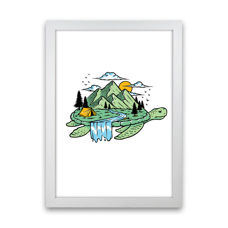 Turtle Power Art Print by Jason Stanley White Grain
