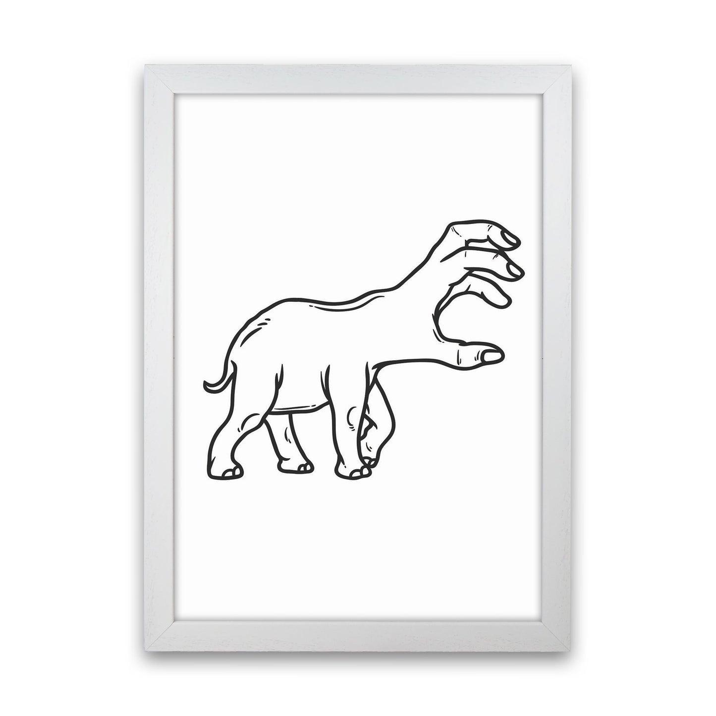 Hand-Head Art Print by Jason Stanley White Grain