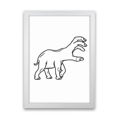 Hand-Head Art Print by Jason Stanley White Grain