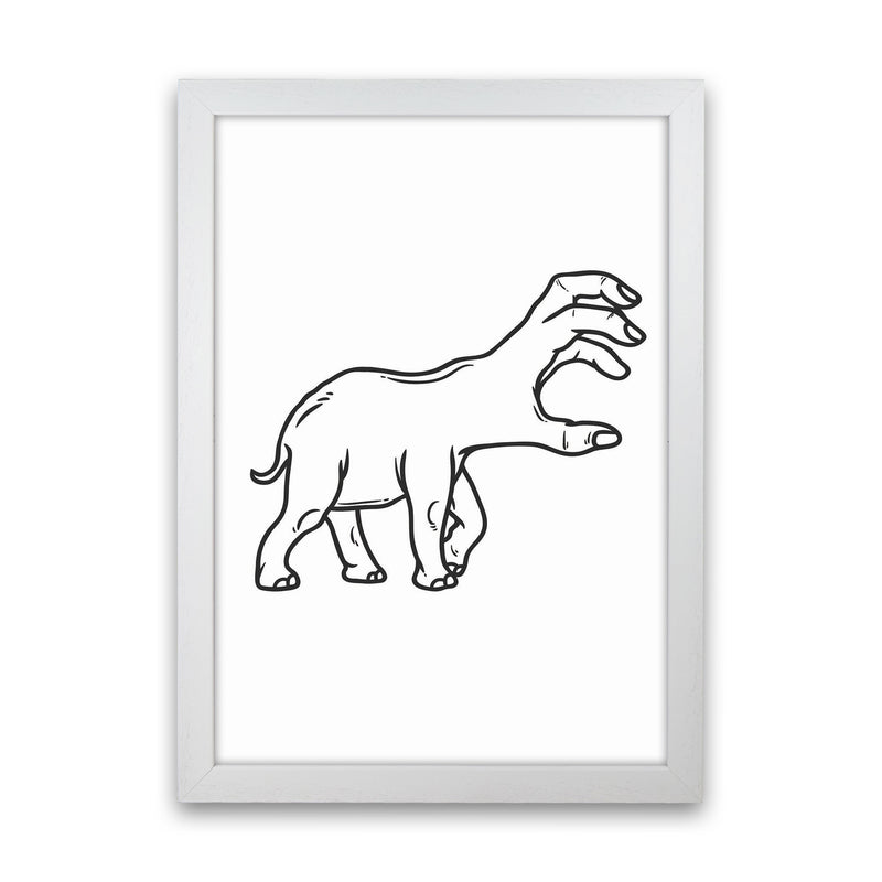 Hand-Head Art Print by Jason Stanley White Grain