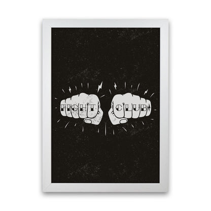 Fight Club Art Print by Jason Stanley White Grain