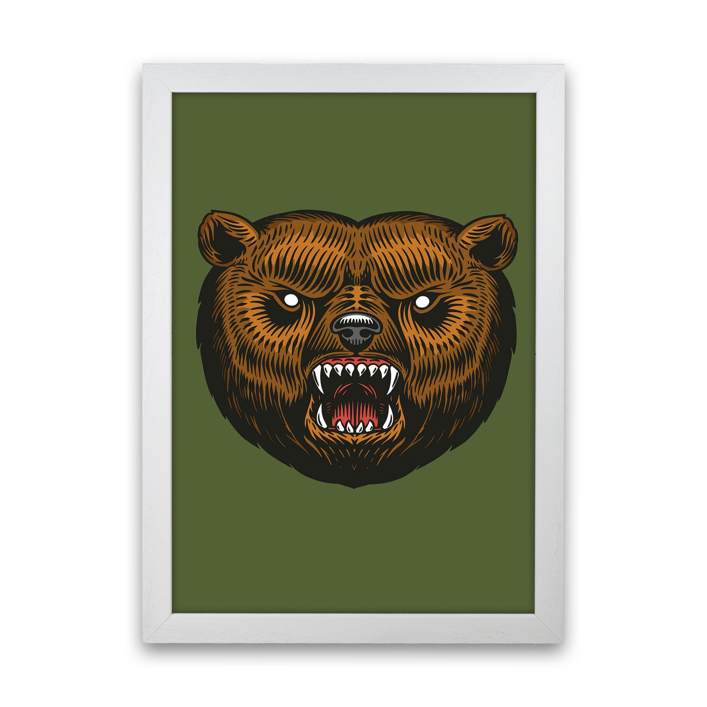 Ol Grizzly Art Print by Jason Stanley White Grain