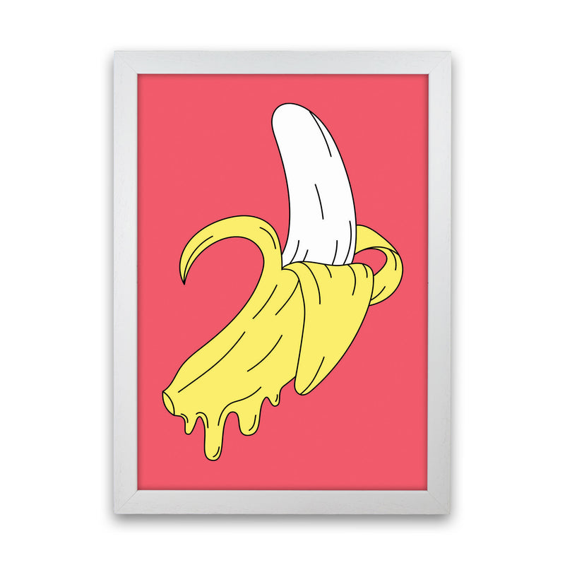 Melting Pink Banana Art Print by Jason Stanley White Grain