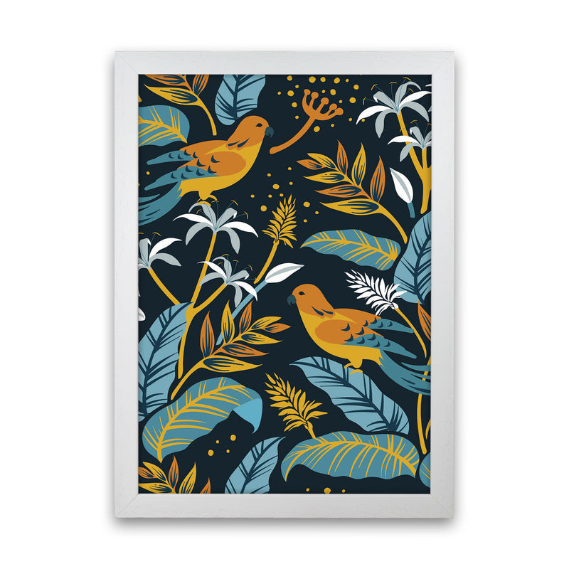 Birds And Plants Art Print by Jason Stanley White Grain