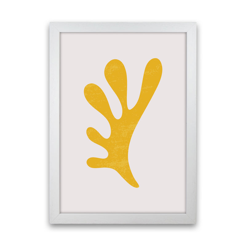 Abstract Yellow Algae Art Print by Jason Stanley White Grain