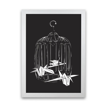 Origami Birds Art Print by Jason Stanley White Grain
