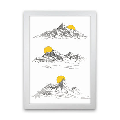 Sunny Mountains Art Print by Jason Stanley White Grain