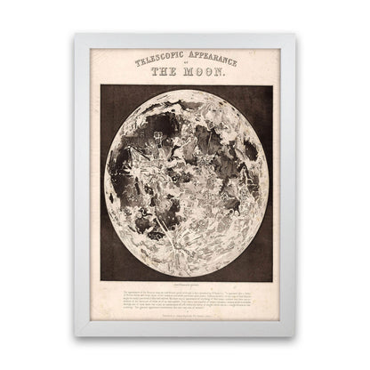Telescopic Appearance Of The Moon Art Print by Jason Stanley White Grain