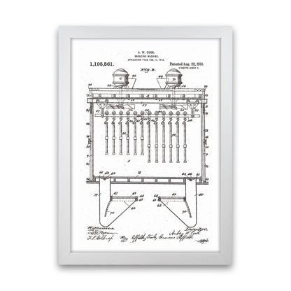 Bronzing Machine Patent Art Print by Jason Stanley White Grain