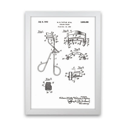 Eyelash Curler Patent Art Print by Jason Stanley White Grain