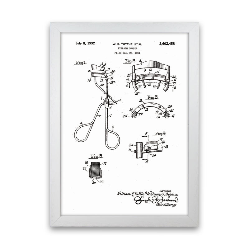 Eyelash Curler Patent Art Print by Jason Stanley White Grain