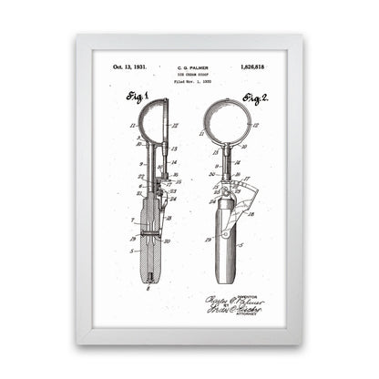 Ice Cream Scoop Patent Art Print by Jason Stanley White Grain