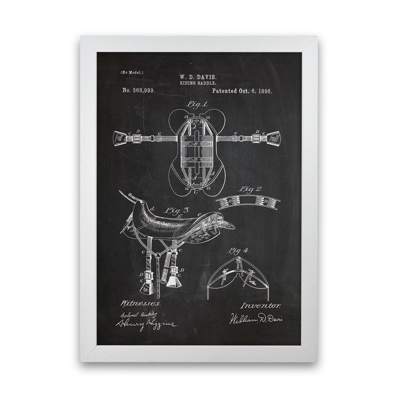 Riding Saddlepatent Art Print by Jason Stanley White Grain