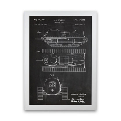 Armored Tank Patent Art Print by Jason Stanley White Grain