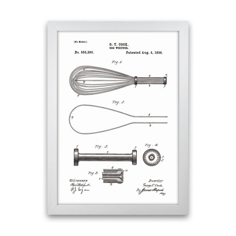 Egg Whipper Patent Art Print by Jason Stanley White Grain