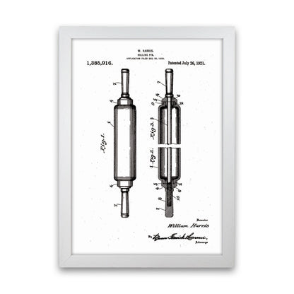 Rolling Pin Patent Art Print by Jason Stanley White Grain