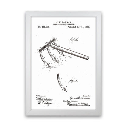 Garden Tool Patent Art Print by Jason Stanley White Grain