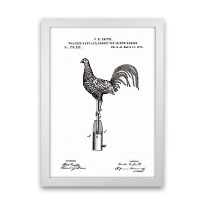 Weather Vane Patent Art Print by Jason Stanley White Grain