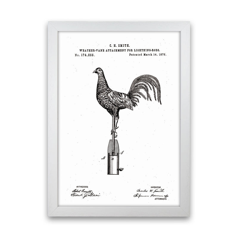 Weather Vane Patent Art Print by Jason Stanley White Grain