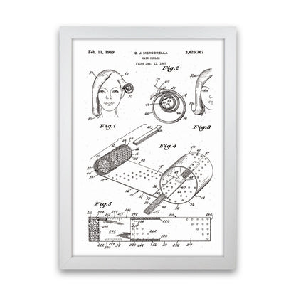 Hair Curler Patent Art Print by Jason Stanley White Grain