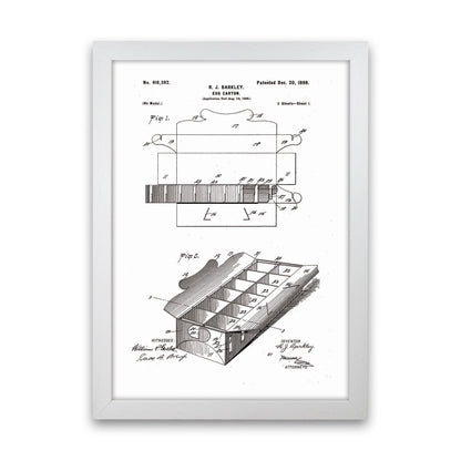 Egg Carton Patent Art Print by Jason Stanley White Grain