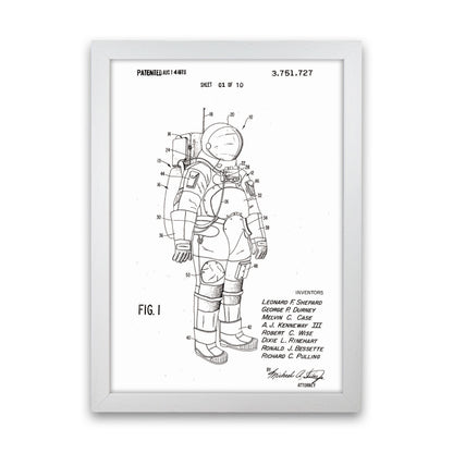 Spacesuit Patent Art Print by Jason Stanley White Grain