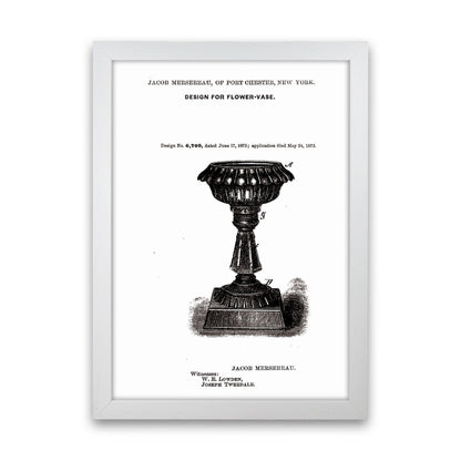 Flower Vase Patent Art Print by Jason Stanley White Grain