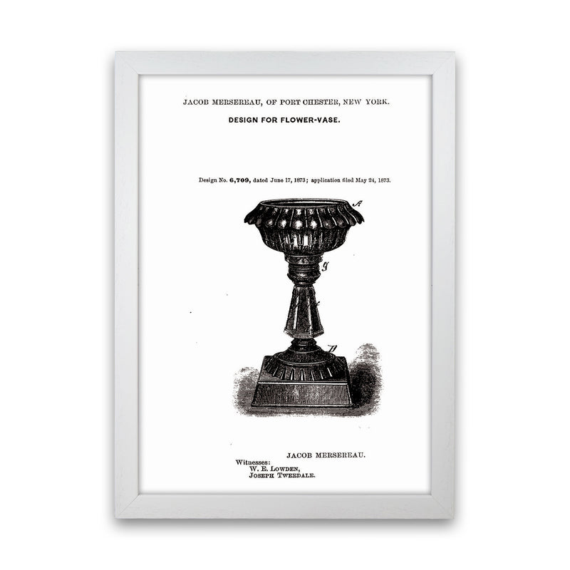 Flower Vase Patent Art Print by Jason Stanley White Grain