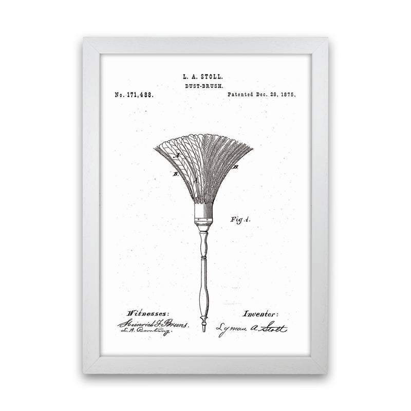 Dust Brush Patent Art Print by Jason Stanley White Grain
