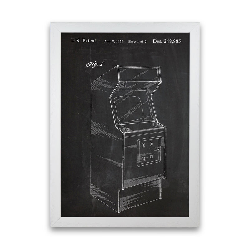 Arcade Game Patent Art Print by Jason Stanley White Grain