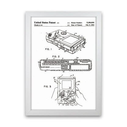 Gameboy Patent Art Print by Jason Stanley White Grain