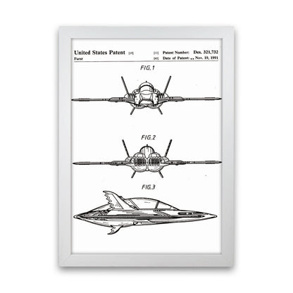 Batwing Patent Art Print by Jason Stanley White Grain