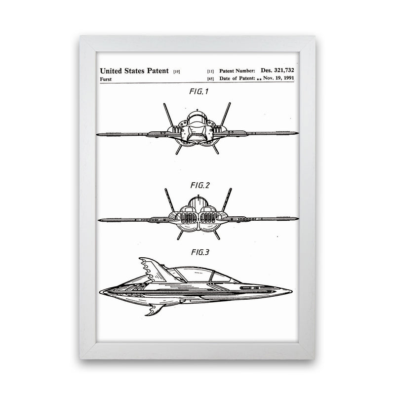 Batwing Patent Art Print by Jason Stanley White Grain