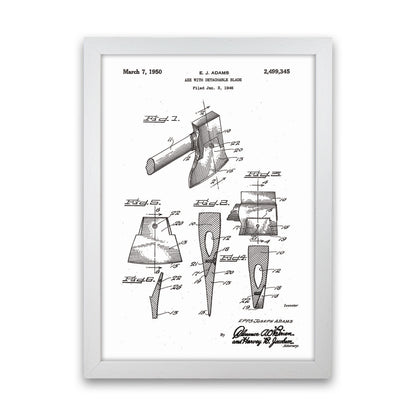 Axe Patent Art Print by Jason Stanley White Grain