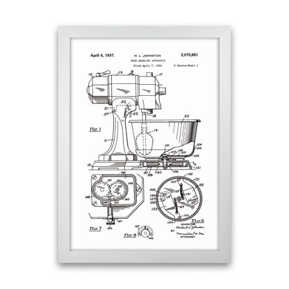 Mixer Patent Art Print by Jason Stanley White Grain