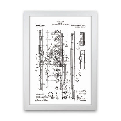 Flute Patent Art Print by Jason Stanley White Grain