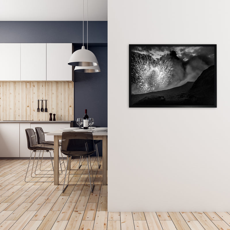T=0 Art Print by Karsten Wrobel A1 White Frame