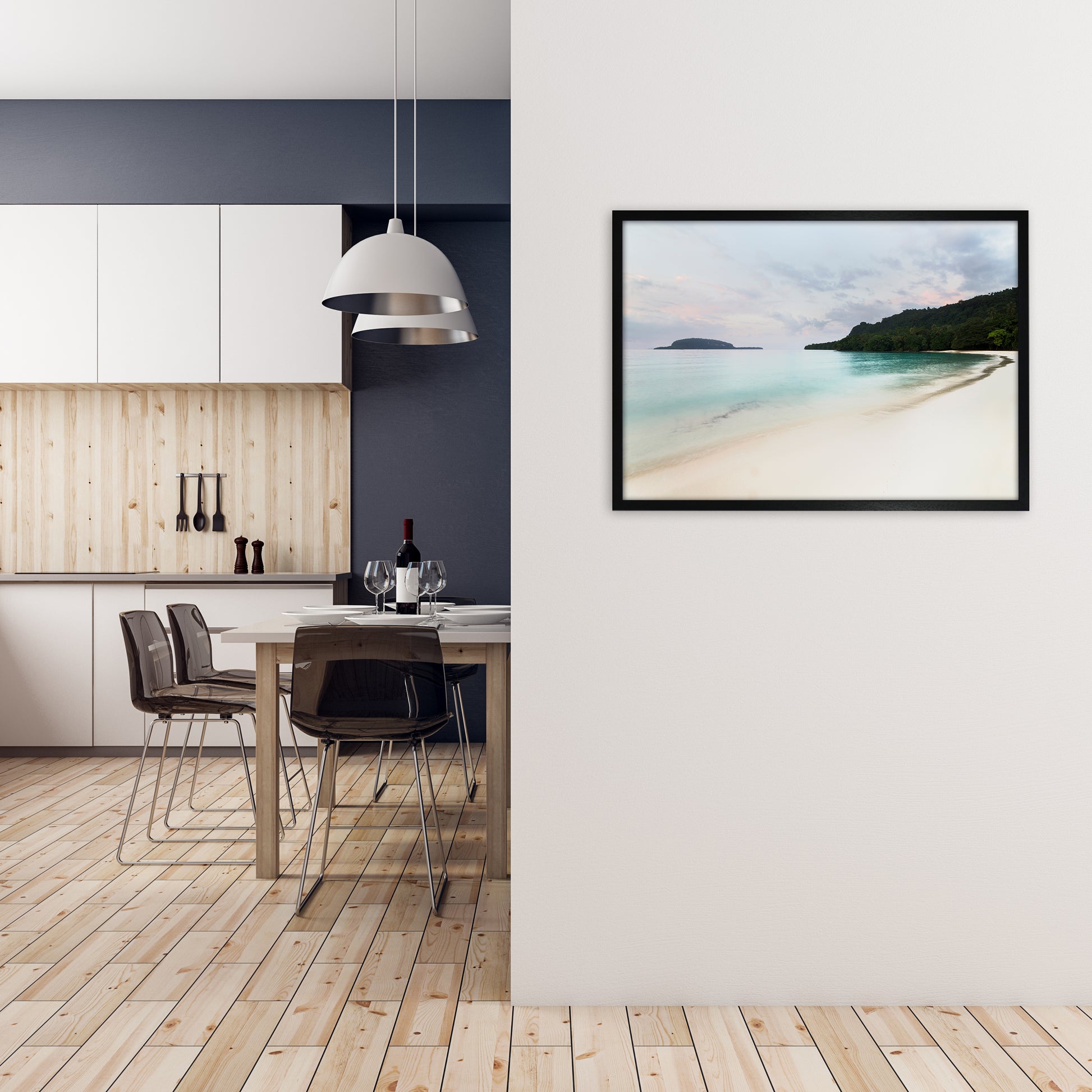 Champagne Art Print by Karsten Wrobel A1 White Frame