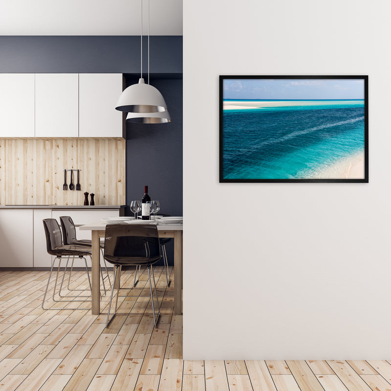 Ouvea Waters Art Print by Karsten Wrobel A1 White Frame