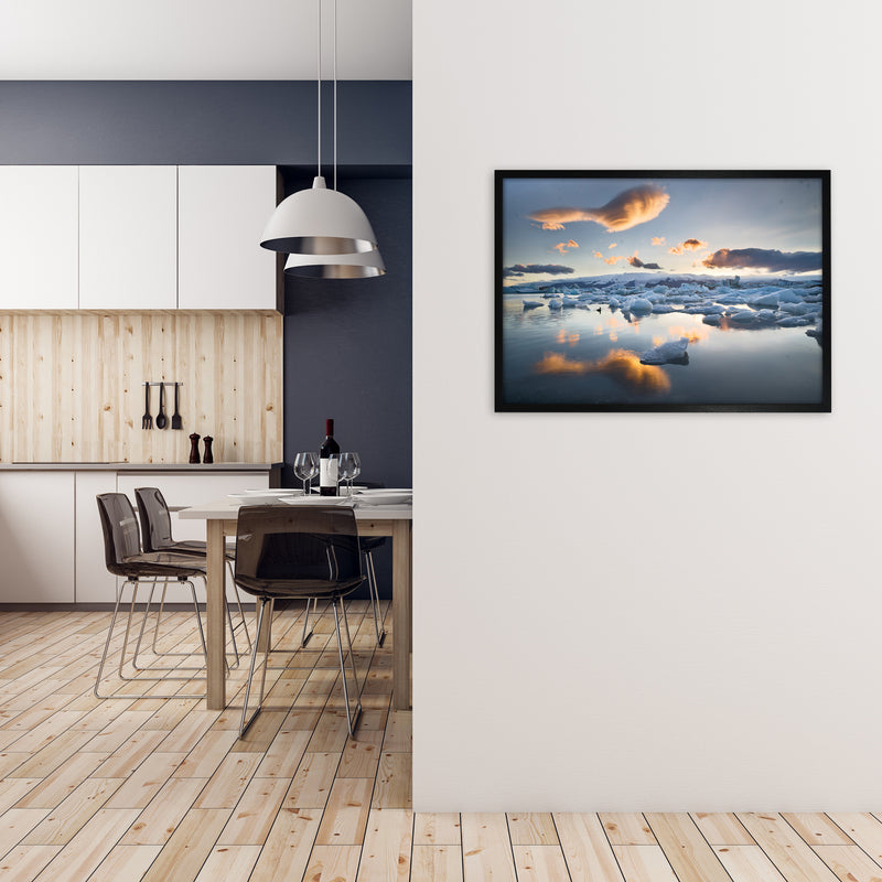 Lagoon Duck Art Print by Karsten Wrobel A1 White Frame